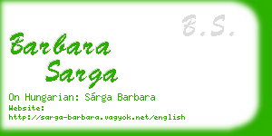 barbara sarga business card