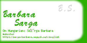 barbara sarga business card